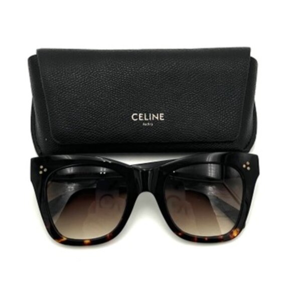 NWT-Celine CL4004IN Catherine Retro Cat Eye Sunglasses - Tortoise - Picture 4 of 4